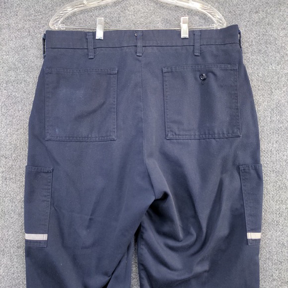 FedEx Men's Stan Herman Uniform Reflective Pants Blue Size 36x30 Employee - Picture 3 of 12